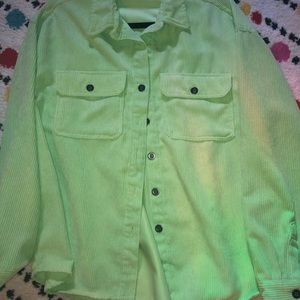 Neon Green Corduroy Jacket